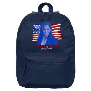 Kamala Harris For President Usa 2024 Madam 16 in Basic Backpack