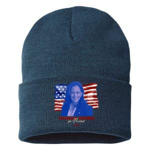 Kamala Harris For President Usa 2024 Madam Sustainable Knit Beanie