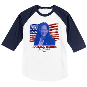 Kamala Harris For President Usa 2024 Madam Baseball Sleeve Shirt