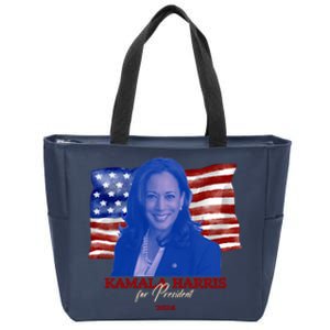 Kamala Harris For President Usa 2024 Madam Zip Tote Bag