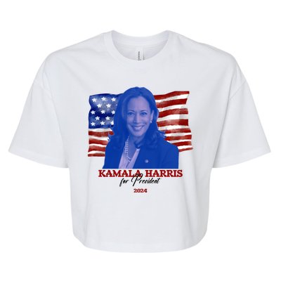 Kamala Harris For President Usa 2024 Madam Bella+Canvas Jersey Crop Tee