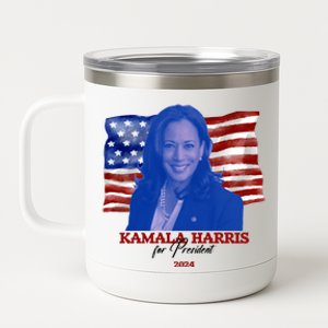 Kamala Harris For President Usa 2024 Madam 12 oz Stainless Steel Tumbler Cup