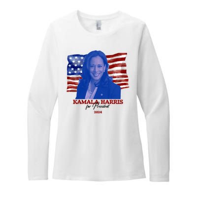 Kamala Harris For President Usa 2024 Madam Womens CVC Long Sleeve Shirt