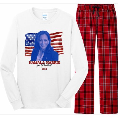 Kamala Harris For President Usa 2024 Madam Long Sleeve Pajama Set