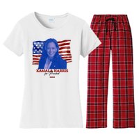 Kamala Harris For President Usa 2024 Madam Women's Flannel Pajama Set