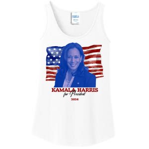 Kamala Harris For President Usa 2024 Madam Ladies Essential Tank