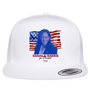 Kamala Harris For President Usa 2024 Madam Flat Bill Trucker Hat