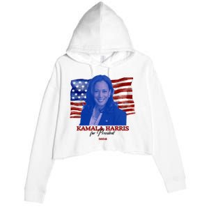 Kamala Harris For President Usa 2024 Madam Crop Fleece Hoodie