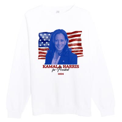 Kamala Harris For President Usa 2024 Madam Premium Crewneck Sweatshirt