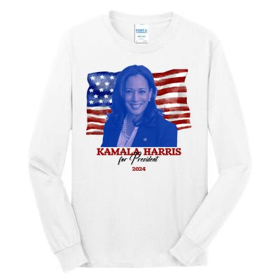 Kamala Harris For President Usa 2024 Madam Tall Long Sleeve T-Shirt