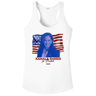 Kamala Harris For President Usa 2024 Madam Ladies PosiCharge Competitor Racerback Tank