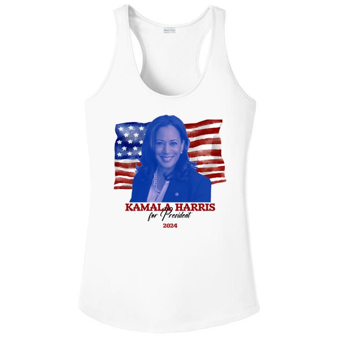 Kamala Harris For President Usa 2024 Madam Ladies PosiCharge Competitor Racerback Tank