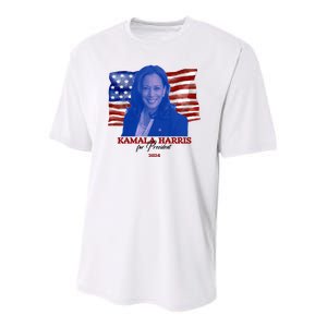 Kamala Harris For President Usa 2024 Madam Youth Performance Sprint T-Shirt