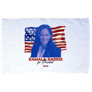 Kamala Harris For President Usa 2024 Madam Microfiber Hand Towel