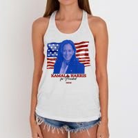 Kamala Harris For President Usa 2024 Madam Women's Knotted Racerback Tank