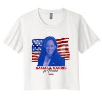 Kamala Harris For President Usa 2024 Madam Women's Crop Top Tee