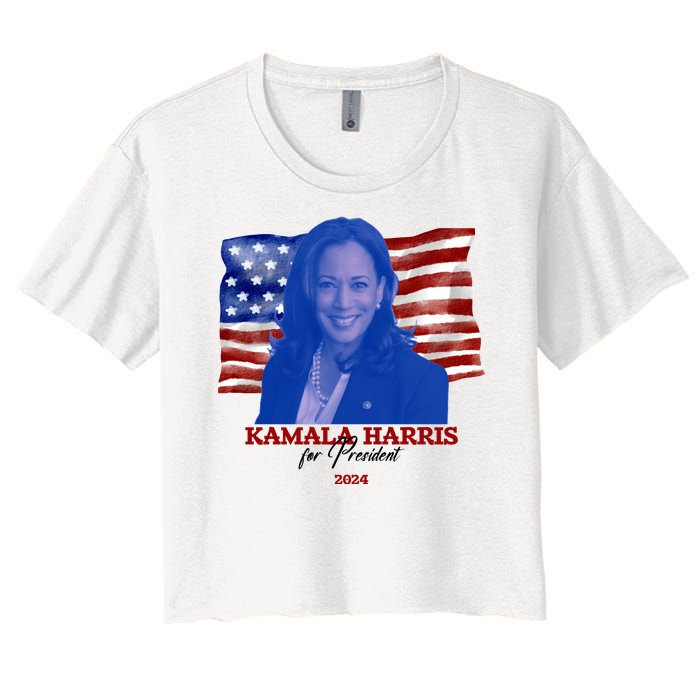 Kamala Harris For President Usa 2024 Madam Women's Crop Top Tee