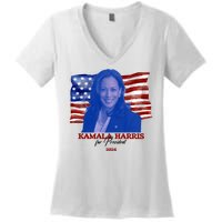 Kamala Harris For President Usa 2024 Madam Women's V-Neck T-Shirt