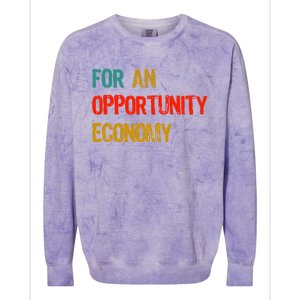 Kamala Harris For An Opportunity Economy Colorblast Crewneck Sweatshirt