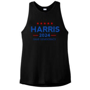 Kamala Harris For Presiden Save Democray 2024 Gift Ladies PosiCharge Tri-Blend Wicking Tank