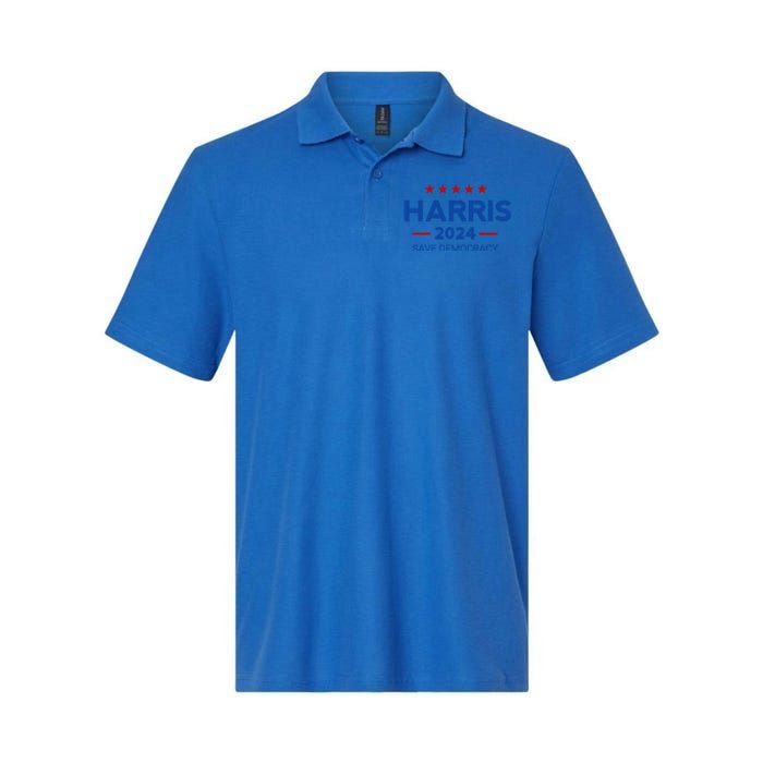 Kamala Harris For Presiden Save Democray 2024 Gift Softstyle Adult Sport Polo