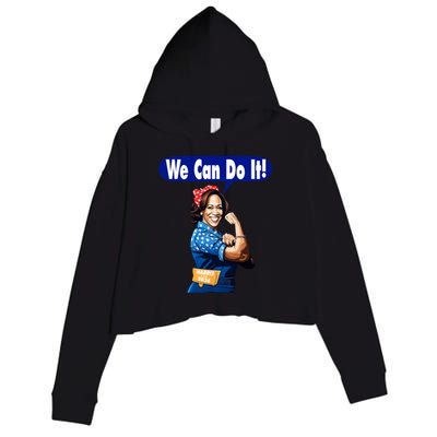 Kamala Harris For President 2024 We Can Do It! Crop Fleece Hoodie