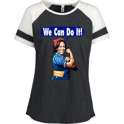 Kamala Harris For President 2024 We Can Do It! Enza Ladies Jersey Colorblock Tee