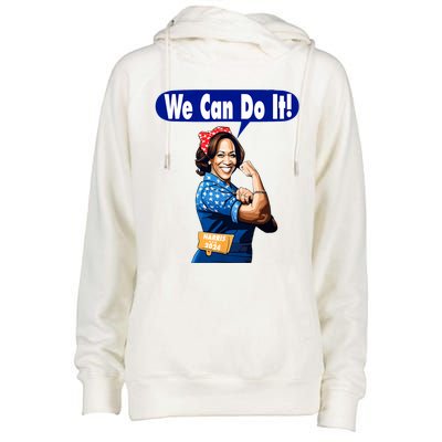 Kamala Harris For President 2024 We Can Do It! Womens Funnel Neck Pullover Hood