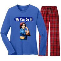 Kamala Harris For President 2024 We Can Do It! Women's Long Sleeve Flannel Pajama Set 