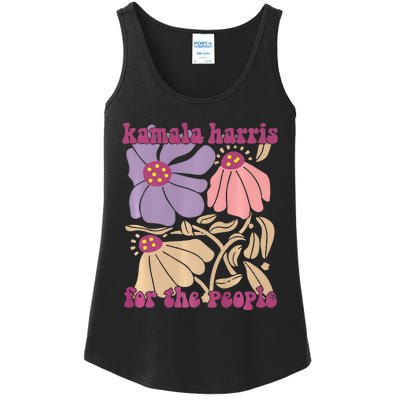 Kamala Harris For The People Floral Supporters Design Premium Ladies Essential Tank