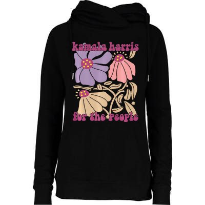 Kamala Harris For The People Floral Supporters Design Premium Womens Funnel Neck Pullover Hood