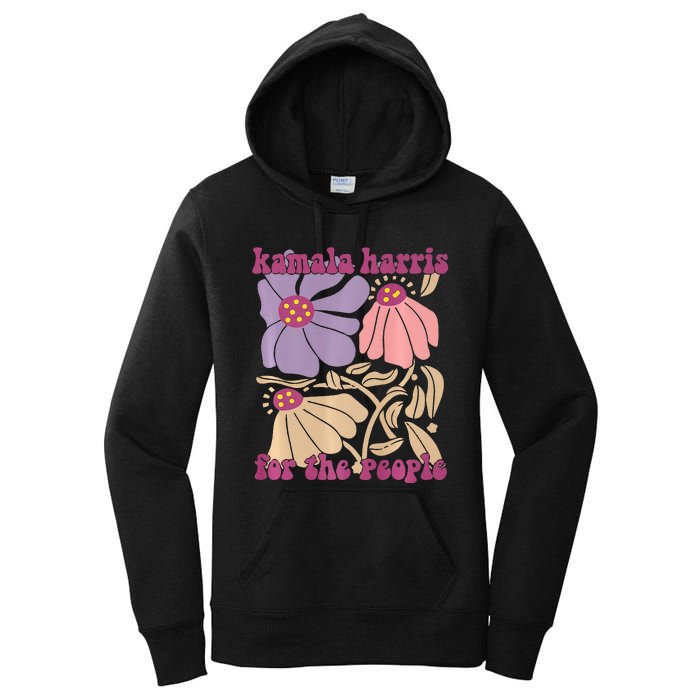 Kamala Harris For The People Floral Supporters Design Premium Women's Pullover Hoodie