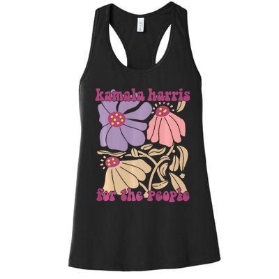 Kamala Harris For The People Floral Supporters Design Premium Women's Racerback Tank