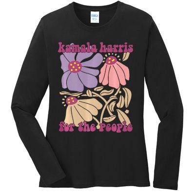 Kamala Harris For The People Floral Supporters Design Premium Ladies Long Sleeve Shirt