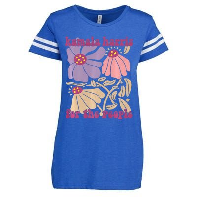 Kamala Harris For The People Floral Supporters Design Premium Enza Ladies Jersey Football T-Shirt