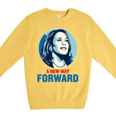 Kamala Harris Forward 2024 A New Way Forward 2024 Premium Crewneck Sweatshirt