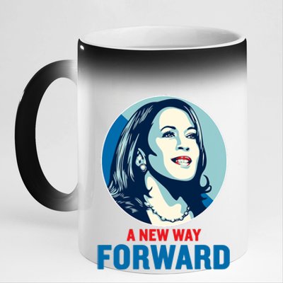 Kamala Harris Forward 2024 A New Way Forward 2024 11oz Black Color Changing Mug