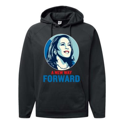 Kamala Harris Forward 2024 A New Way Forward 2024 Performance Fleece Hoodie