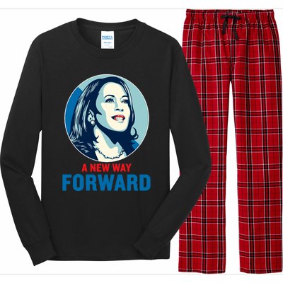 Kamala Harris Forward 2024 A New Way Forward 2024 Long Sleeve Pajama Set