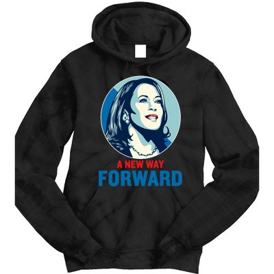 Kamala Harris Forward 2024 A New Way Forward 2024 Tie Dye Hoodie