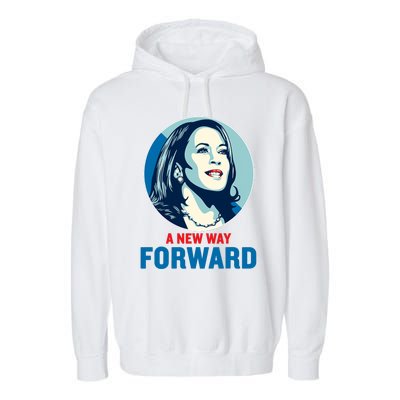 Kamala Harris Forward 2024 A New Way Forward 2024 Garment-Dyed Fleece Hoodie