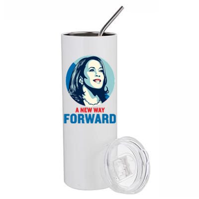 Kamala Harris Forward 2024 A New Way Forward 2024 Stainless Steel Tumbler