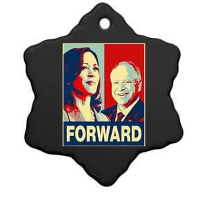 Kamala Harris Forward Harris Walz Forward Ceramic Star Ornament