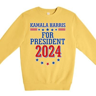 Kamala Harris For President 2024 Premium Crewneck Sweatshirt