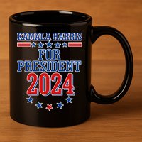 Kamala Harris For President 2024 11oz C Handle Ceramic Mug