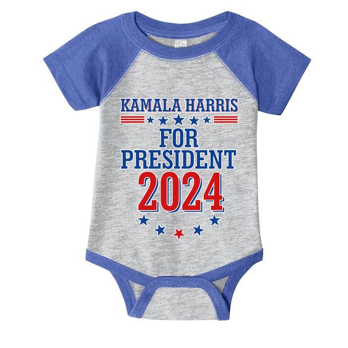 Kamala Harris For President 2024 Infant Baby Jersey Bodysuit