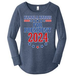 Kamala Harris For President 2024 Women's Perfect Tri Tunic Long Sleeve Shirt