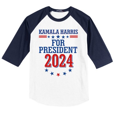 Kamala Harris For President 2024 Baseball Sleeve Shirt