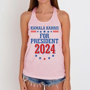 Kamala Harris For President 2024 Women's Knotted Racerback Tank