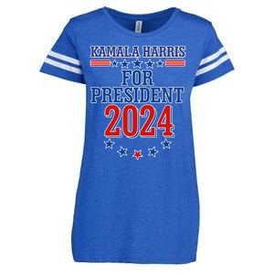 Kamala Harris For President 2024 Enza Ladies Jersey Football T-Shirt